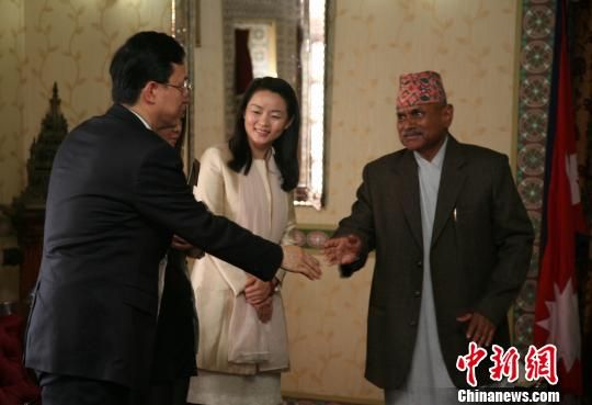 尼泊尔总统会见中国云南新闻代表团