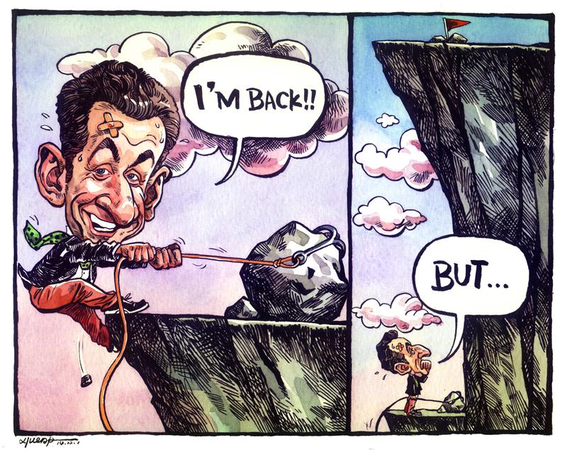 Sarkozy's comeback hampered