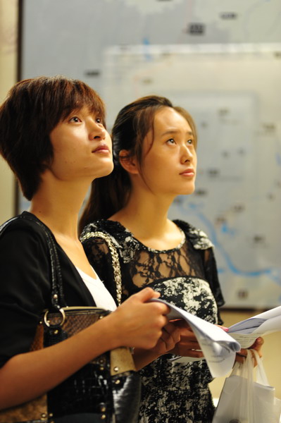 Visitors absorbed by the exhibits