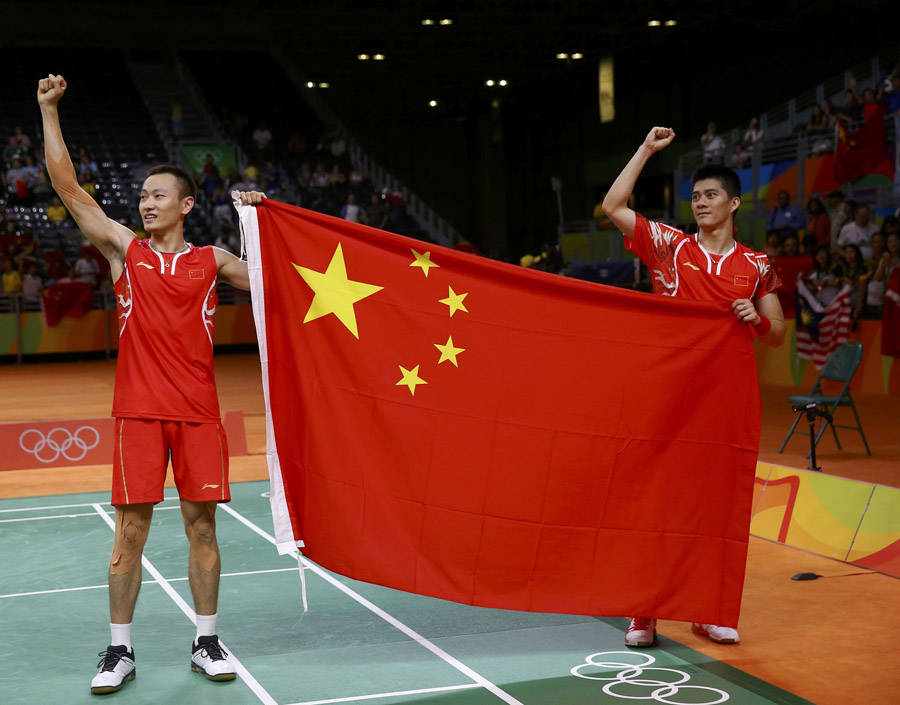 China defeats Malaysia for men's doubles gold in badminton