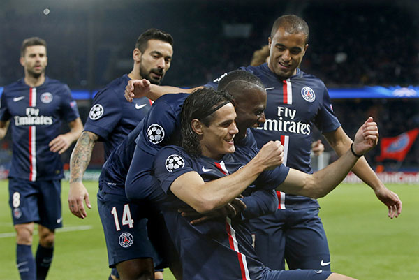 Cavani sends PSG through to Champions League last 16