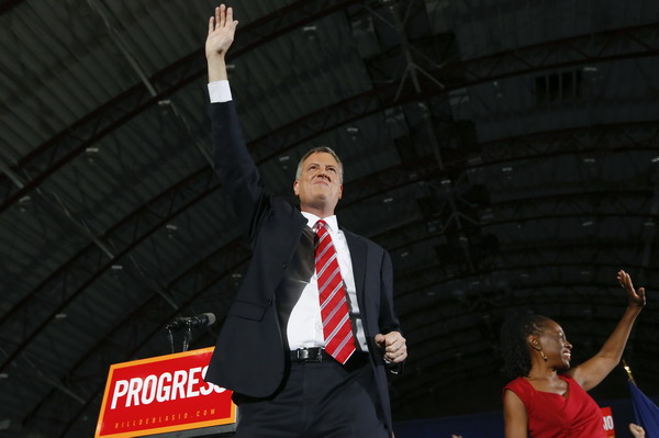 De Blasio wins New York mayoral election