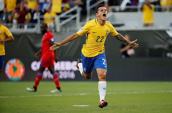 Coutinho triggers Brazil's barrage against Haiti