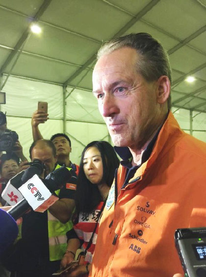 First round-world solar flight stops in China